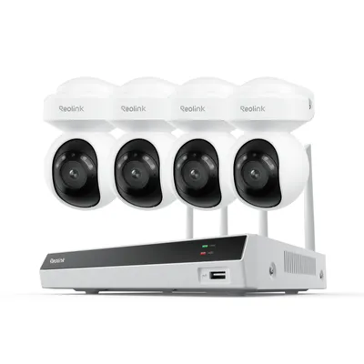 Produktbild von Reolink RLK8-800PT4, 8CH NVR mit 2TB HDD + 4X 4K 8MP PT PoE-Überwachungskamera Aussen Set, Auto-Tracking, Intelligente Erkennung, 24/7-Aufzeichnung