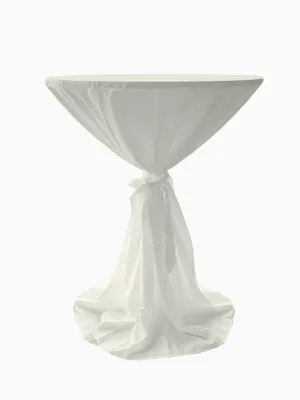 Produktbild von Stehtisch Hussen Polyester mit Schlaufe Weiß 80cm ø Party, Hochzeit, Bankett