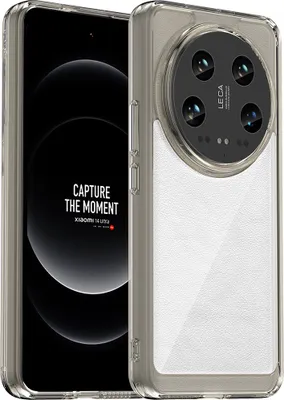 Produktbild von Schutzhülle für Xiaomi 14 Ultra Klar Rückseite Stoßfeste TPU Silikon Bumper Hülle Grau