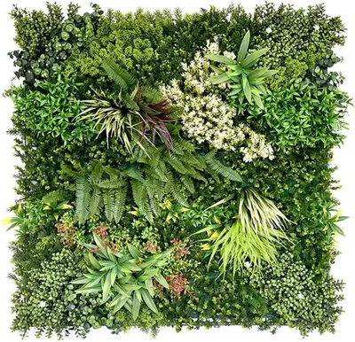 Produktbild von Kunsthecke Mirre C - 100 x 100 cm - Künstlicher Efeü - Wandpaneel - Balkon Sichtschutz