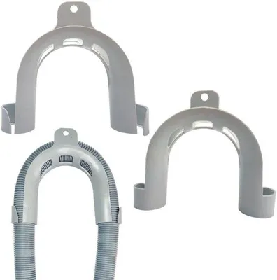 Productafbeelding van U-vormige afvoerbogen met acrylbevestiging - Set van 2 stuks - 12 x 10 cm - Eenvoudige montage - Afvoerbuis