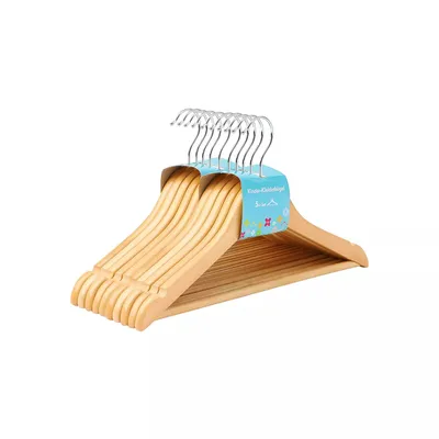 Image de In And OutdoorMatch Cintre Claire - 10 pièces - Marron - Cintre pantalon - Antidérapant - Gain de place - 35x1,2x20cm