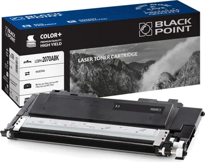 Zdjęcie produktu dla Blackpoint Toner W2070A - Czarny toner do drukarek - do HP Color Laser 150NW Color Laser MFP 178NW Color Laser MFP 179FNW - Certyfikat