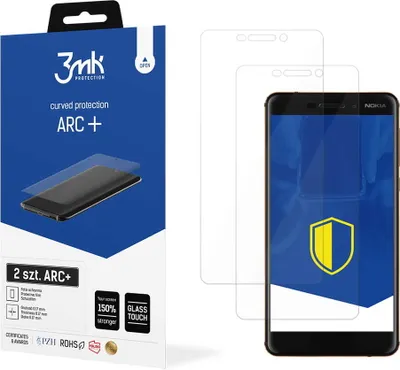 Produktbild von 3mk Display Schutzfolie ARC+ für Nokia 6.1 2018  0,17mm Self-Heal (2 Stück)
