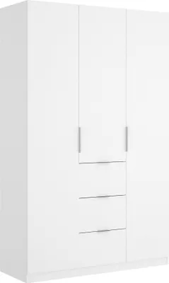 Produktbild von Kleiderschrank Falterona, 135x52h204 cm, Weiß