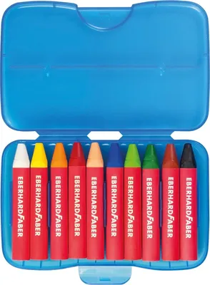 Produktbild von Eberhard Faber Wax 8+2, 10 Stück(e), Mehrfarbig, Dreieck, Wachs, Box