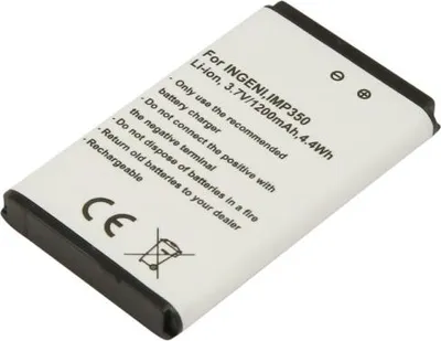 Produktbild von Akku für Ingenico iMP350, IMP350-USBLU03A, IMP350-USSCN01A, iMP350-01P1575A, IMP350-USBLU01A, iSMP Companion ersetzt 296118442 Li-ion, 3,7V, 1200mAh