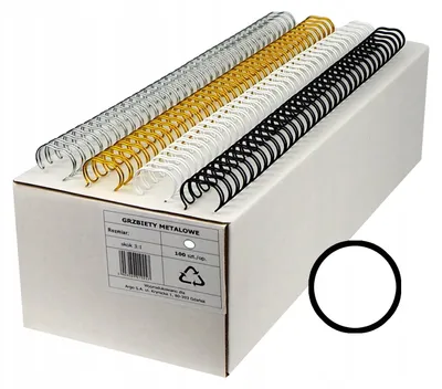 Image de Argo Dos métalliques blancs pour reliure 9,5 mm