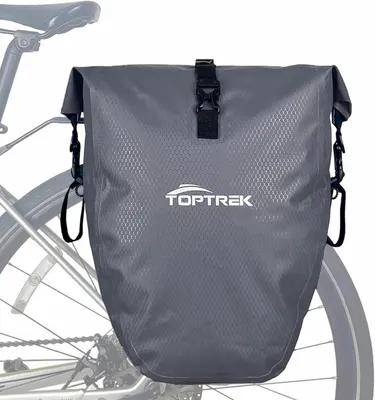 Produktbild von Toptrek Fahrradtasche Gepäckträger Wasserdicht 23-28L Grau