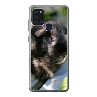 Produktbild von MuchoWow® Handyhülle Schutzhülle Hülle für Samsung Galaxy A21s Meerschweinchen im Garten Silikon Softcase Handy Hülle - Hartschale