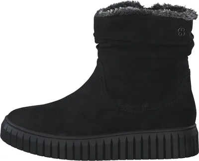 Produktbild von s.Oliver Damen Winterboot Stiefelette Warmfutter gerafftem Schaft 5-26455-29, Größe:36 EU, Farbe:Schwarz