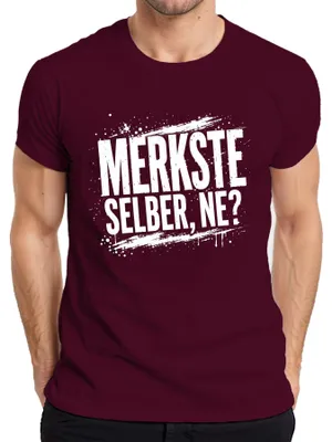Zdjęcie produktu dla Koszulka męska, kolor burgundowy, rozmiar S, z napisem: "Czy to nie oczywiste?", humorystyczne, sarkastyczne, ironiczne