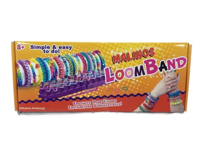 Produktbild von Amewi Malinos Loom Bands Starterset Loom/750 Bands/24 Clips/Nadel