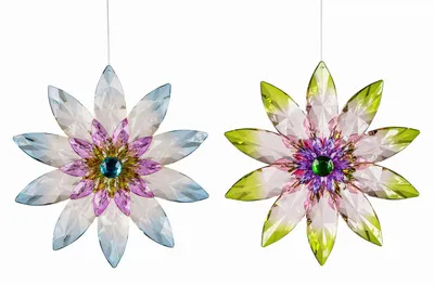 Produktbild von formano Blumenhänger 2er Set Blume Acryl Multi 24 cm Fensterdeko