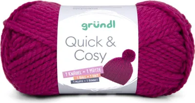 Produktbild von Gründl Wolle Quick and Cosy 150 g himbeerrot