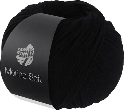 Produktbild von Lana Grossa - Merino Soft 0020 schwarz