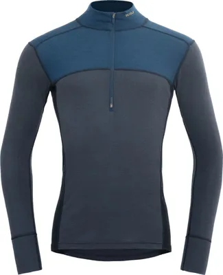 Produktbild von Devold Lauparen Merino 190 Zip Neck Man Flood/Night/Ink L Thermischeunterwäsche