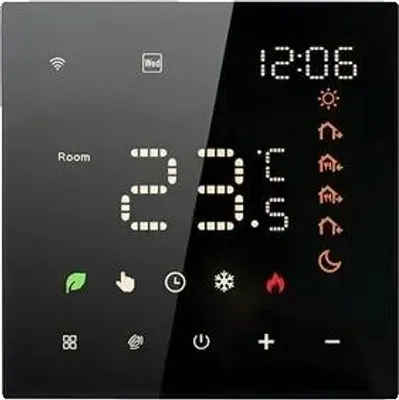 Obrázek produktu pro Inteligentní termostat, dotykové ovládání, nastavitelný rozsah teplot, 16A elektrické topení