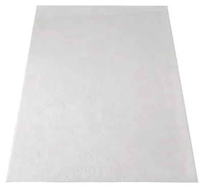 Produktbild von Teppich Wohnzimmer Kunstfell Shaggy Hochflor Waschbar In Waschmaschine Soft Uni Weiß Grösse 80x150 cm