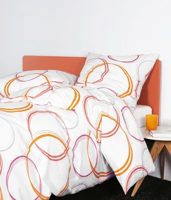 Produktbild von Janine Design Mako-Soft-Seersucker Bettwäsche-Garnitur TANGO 20135 Farbe orange koralle Größe 135x200 + 80x80 cm