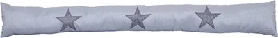 Zugluftstopper Türvorleger Windstopper Isolierung Sterne Grau 90x12cm