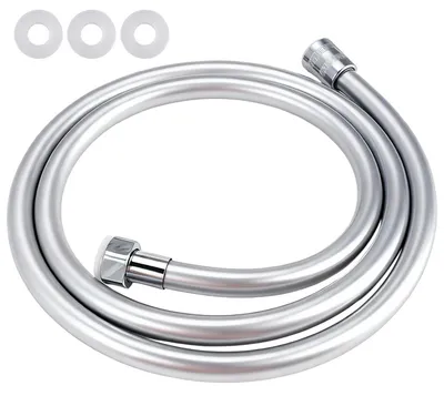 Immagine prodotto di Tubo flessibile per doccia, lunghezza 1,5 metri, PVC, attacco 1/2", antitorsione