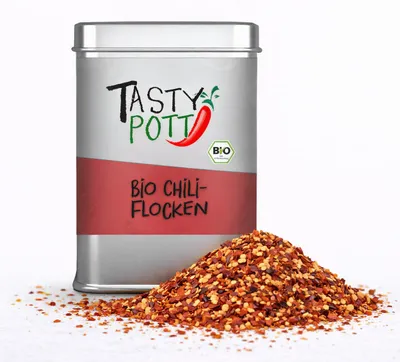 Produktbild von Tasty Pott  Chiliflocken scharf - 50g Dose