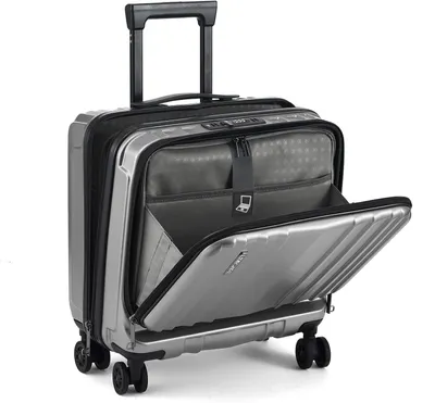 Productafbeelding van Handbagage Koffer - Laptop Trolley - Zakelijk Reizen - Dubbel Laptopvak - 41x20x43cm - Zwart
