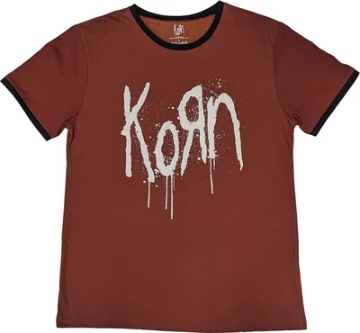 Image de Korn - T-Shirt Logo pour homme/femme unie RO10189 (L) (Rouge)