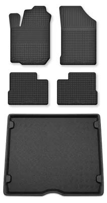 Produktbild von Gummimatten + Kofferraumwanne für Fiat Stilo 2003-2008 (Kombi) – Schwarz, Semi-Universal, angepasst – Wielganizator Semi-Universal