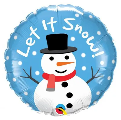 Produktbild von Weihnachten Let It Snow, Schneemann Folienballon 46 cm