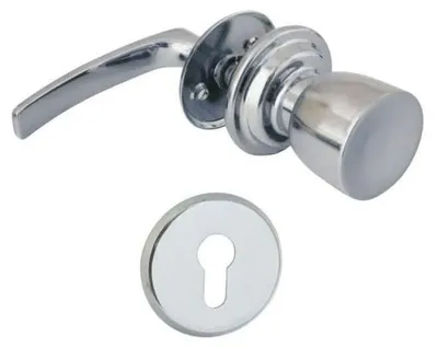 Obrázok produktu pre LogistSystem Moderná okrúhla rozeta s dverovou kľučkou a gombíkom – LOB.MP2102