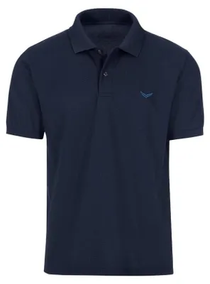 Productafbeelding van Trigema herenpolo, model 627601, blauw (marineblauw), maat 3XL