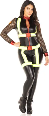 Produktbild von y Feuerwehrfrau Kostüm für Damen schwarz
