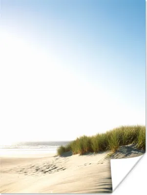 Produktbild von MuchoWow® Poster Strand - Meer - Gras 60x80 cm - Schlafzimmer Dekoration