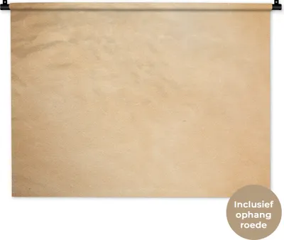 Produktbild von MuchoWow® Wandteppich Wandbehang Leder - Strukturiert - Lederoptik - Beige 90x67.5 cm Tapisserie Dekoration Wandtuch - Fototeppich - Wand-Skulpturen