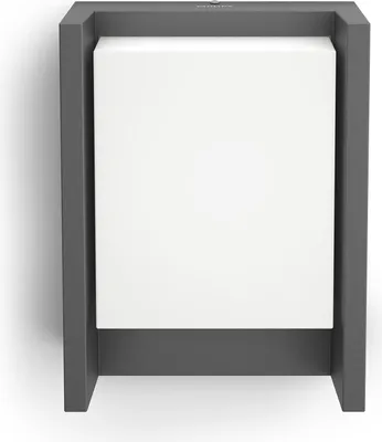 Produktbild von Philips Arbour Wandleuchte, 3,8 W, Wandbeleuchtung für den Außenbereich, Anthrazit, Metall, IP44, Terrasse, Garten, II