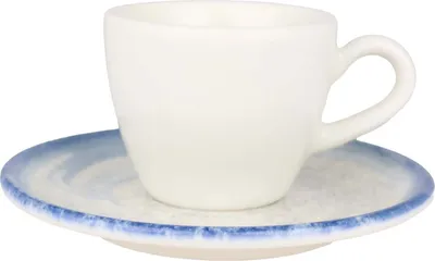 Zdjęcie produktu dla Bonna Harena - Filiżanki i spodki do espresso - 80 cm3 - Porcelana - Zestaw 6 sztuk