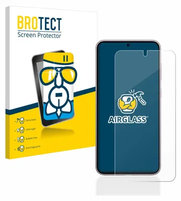 A product packaging and a screen protector for a smartphone.