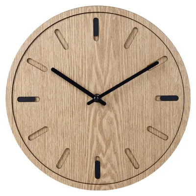 Image de SensaHome Horloge murale Bogota - Horloge ronde moderne - Design scandinave avec bois - Ø30 cm - Beige