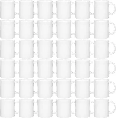 Produktbild von Azomor® Set von 36 Weißen Keramischen Sublimationskaffeetassen für Kreative Designs