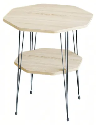 Image de Table d'appoint en métal beige moderne style élégant