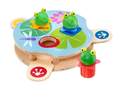 Immagine prodotto di Selecta Kleinkindwelt Saltino Frosch-Katapult, Sortierspiel, Holz Spielzeug, 62072