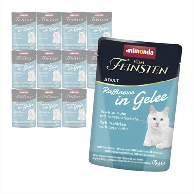Zdjęcie produktu dla Animonda Vom Feinsten 12x85g Mokra Karma Dla Kota Kurczak z Czarniakiem w Galaretce