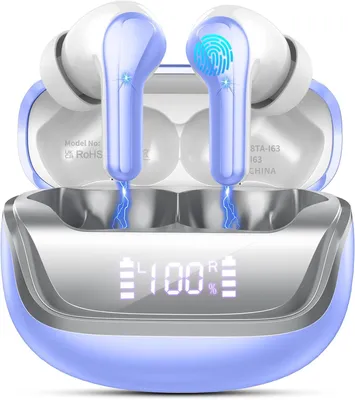 Produktbild von In-Ear-Kopfhörer HiFi Bluetooth Kopfhörer mit 4 HD Mic, Wireless LED Display Kopfhörer, In Ear Bluetooth Kopfhörer mit Geräuschunterdrückung
