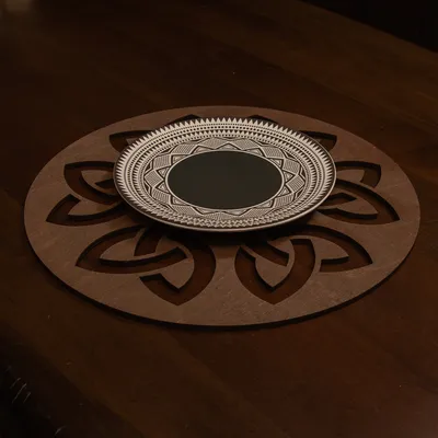 Obrázok produktu pre Hermia Concept, Lugh - Wenge, sada drevených podložiek na stôl (4 kusy), 100 % DREVO, wenge, 36 x 36 cm