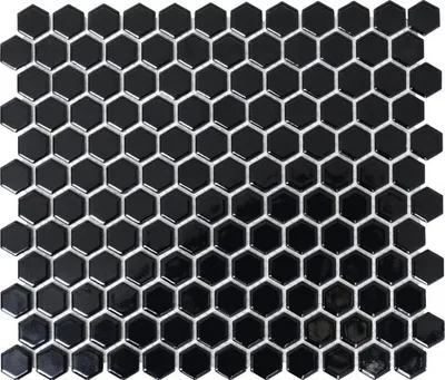 Produktbild von Keramikmosaik HX 060 schwarz 26x30 cm