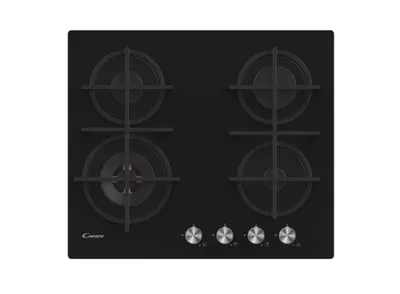 Productafbeelding van Candy CDK6GF4WEKB, Zwart, Inbouwmodel, 59,5 cm, Gas, Gehard glas, 4 zones