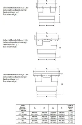 Produktbild von Graf Universal Behälter Toni 30 Liter in grün, Eimer, Bütte, Kübel