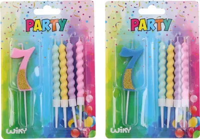 Produktbild von Partykerze Nummer 7 + 4 Kerzen